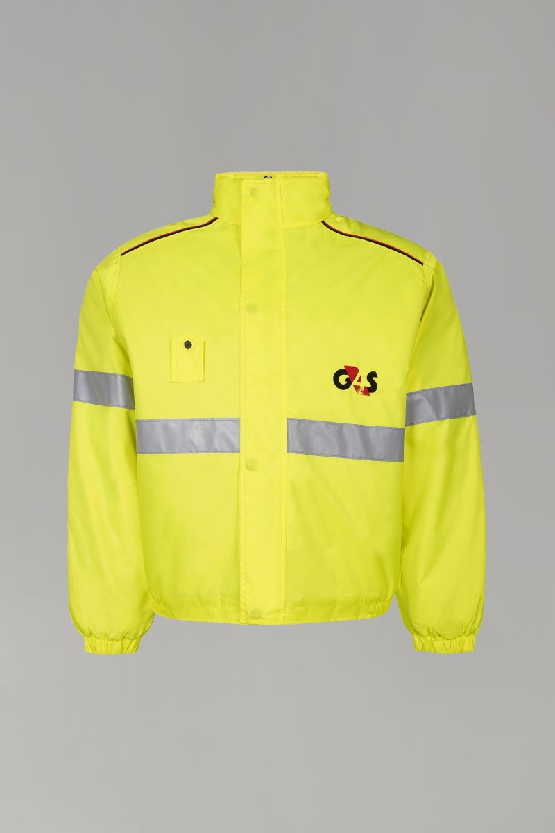 Men’s Hi-Vis Yellow Safety Jacket with Reflective Bands