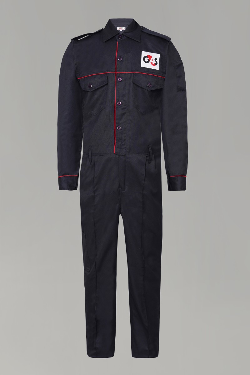 Men’s Black Security Guard Full Coverall Uniform