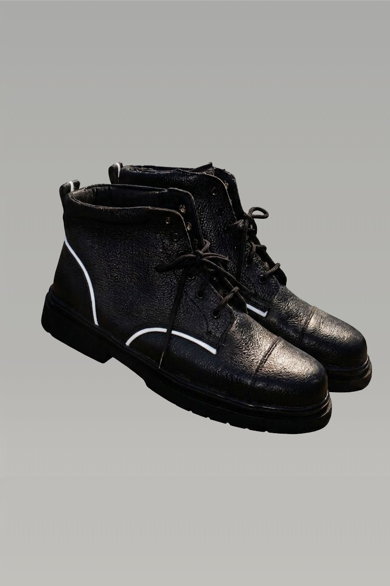 Heavy-Duty Black Tactical Work Boots